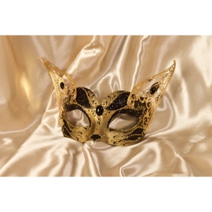 Maschera veneziana,Gatto di metallo,maschera originale