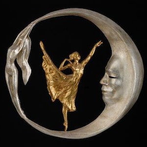 Maschera Veneziana,Ballerina Incorniciata,Opera d'Arte Originale in Carta Pesta