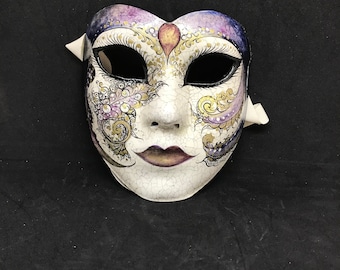 Full Face Venetian mask  - Heart Mask Or56