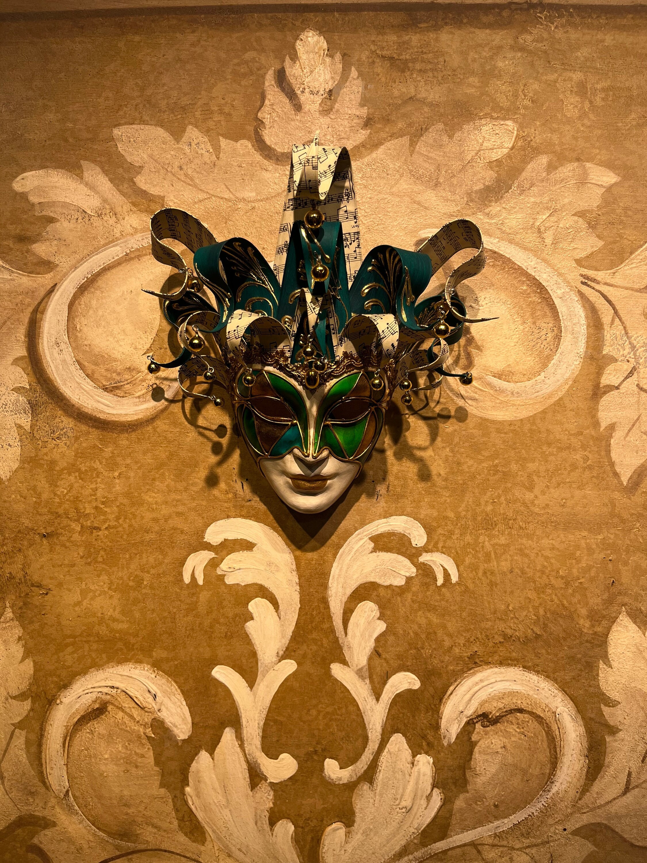 Maschera Veneziana,Jolly Verde Femminile,Maschera Di Venezia