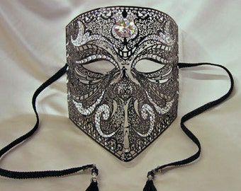 Masquerade Mask Venetian Costume Bauta for Men - Luxury Mask for Men - Z18