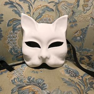 Maschera Veneziana, Gatto Bianco Da Dipingere