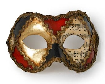 Mask for Masquerade Ball for Men, Music theme mask, Venetian Mask for men, eye mask - F59/61/63/65