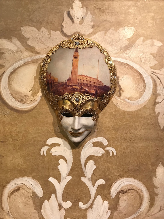 Venetian Mask,decoupage Macrame,venice Mask - Etsy