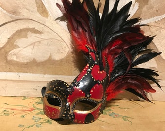Venetian Mask,Multicolor Feather Mask,Original Mask