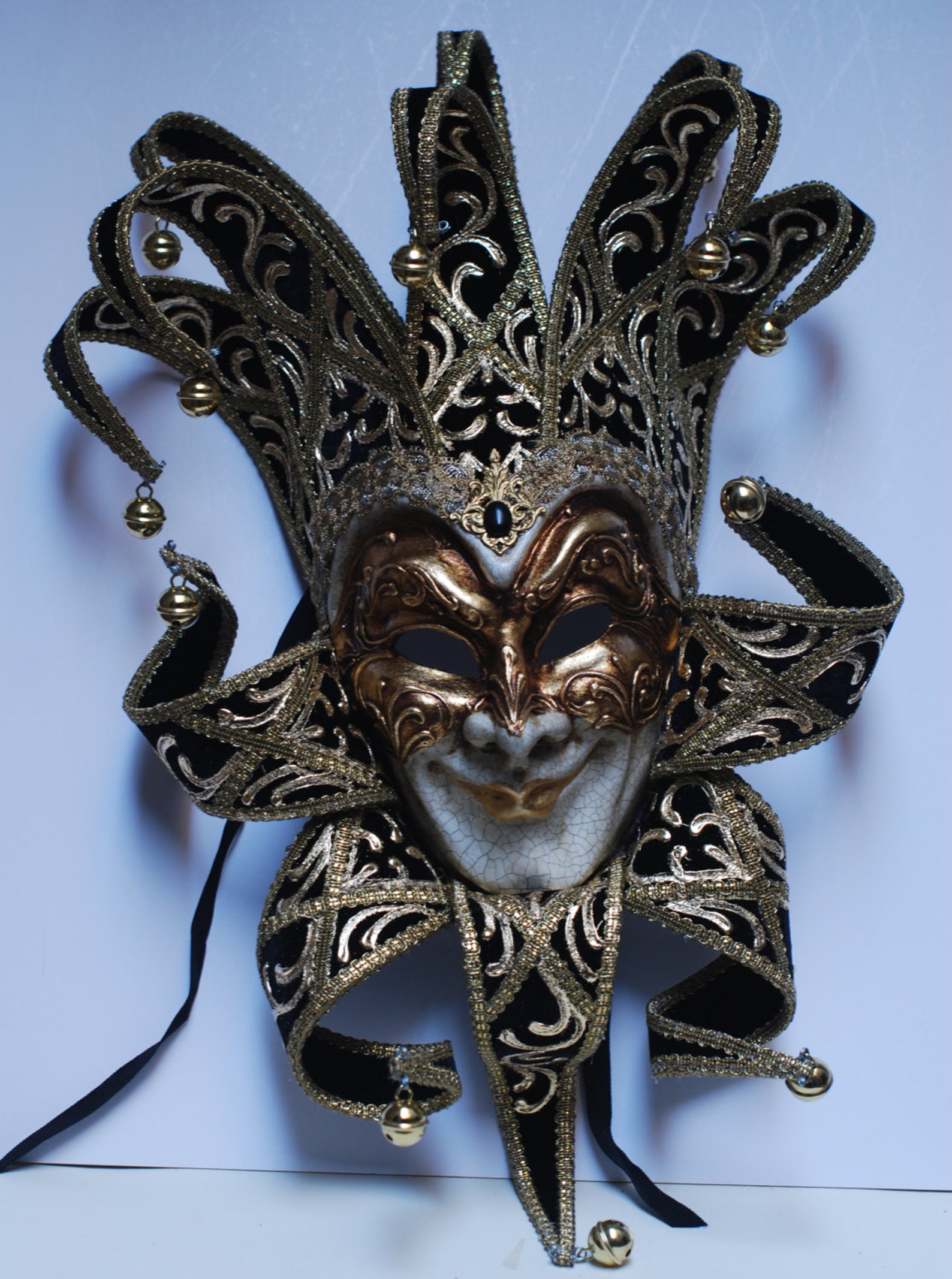 Masque de bouffon avec collier Joker ironique Ironic Jolly Etsy