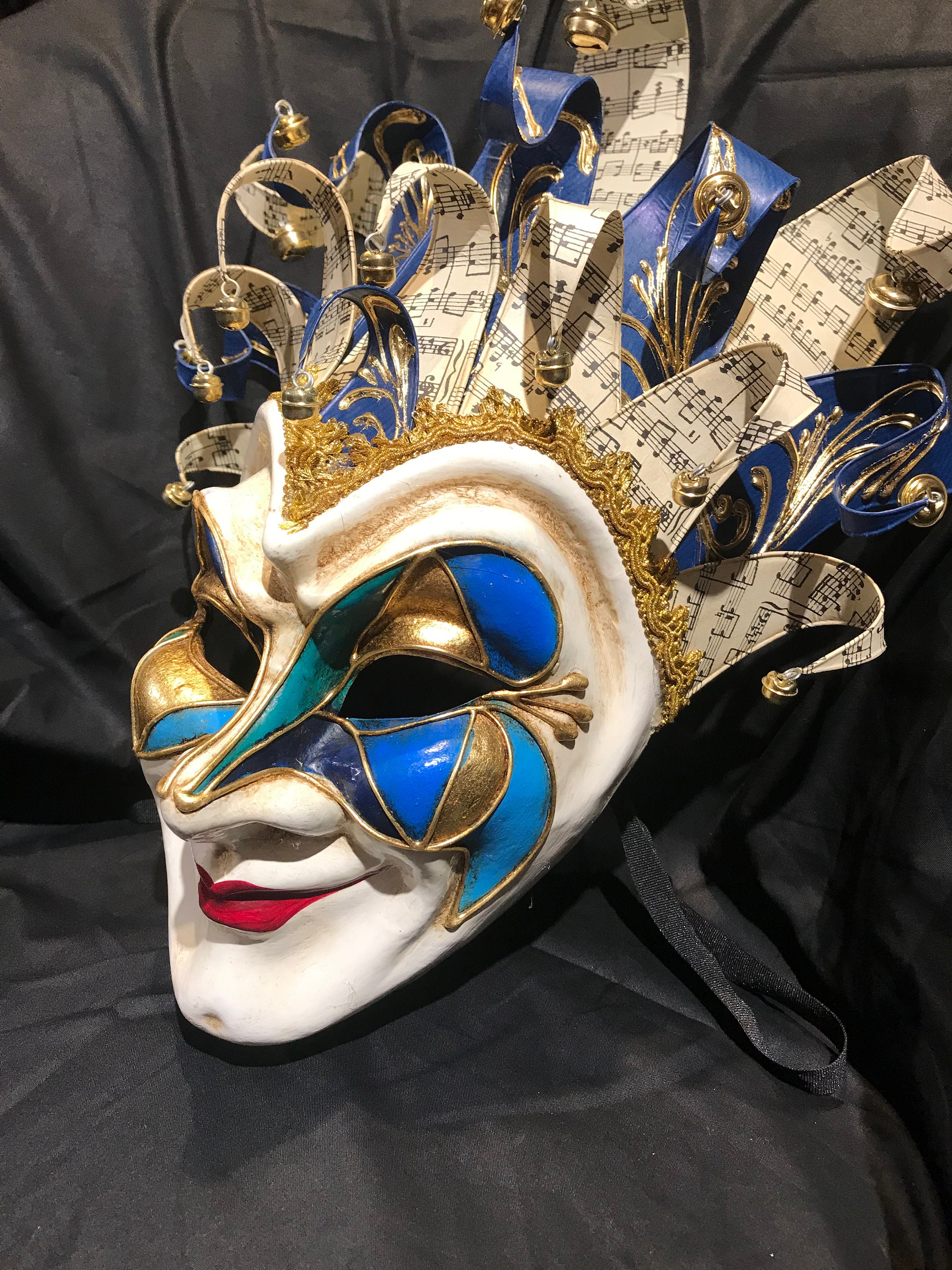 Joker Mask Jester Masquerade Mask Full Face Venetian Mask | Etsy
