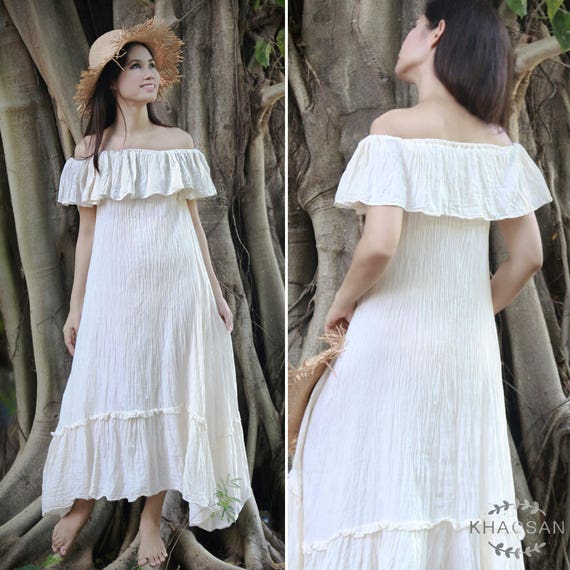 white strapless summer dress