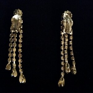 Sparkling Dangling Vintage Rhinestone Earrings image 2