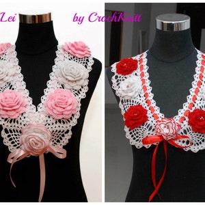 Crochet Flower Lei/Collar by CrochKnitt, PDF file, Pattern, Crochet Collar, flower pattern, Lei, Graduation Flower, Party image 5