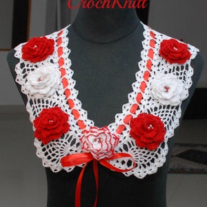 Crochet Flower Lei/Collar by CrochKnitt, PDF file, Pattern, Crochet Collar, flower pattern, Lei, Graduation Flower, Party image 2