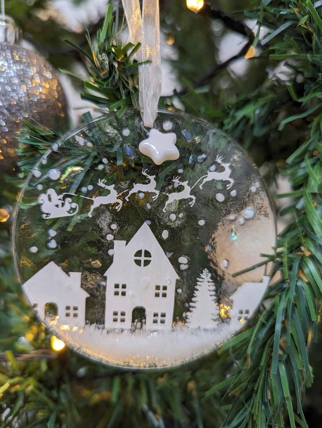Christmas Decoration - Glass Decor on Rope main image 0