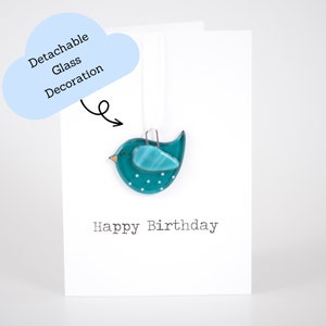 Carte de voeux suspendue bleu sarcelle - Intérieur vierge - Fête des mères - Anniversaire - Merci - Je pense à vous Félicitations - Anniversaire