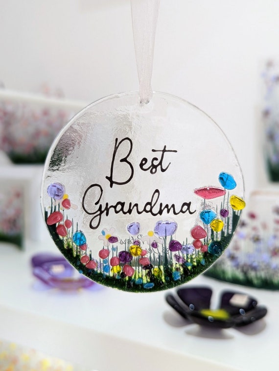 Schmetterling Kristall-Sonnenfänger – Geschenk Für Nanny, Oma Oder Mutter Mit Personalisierter Karte
