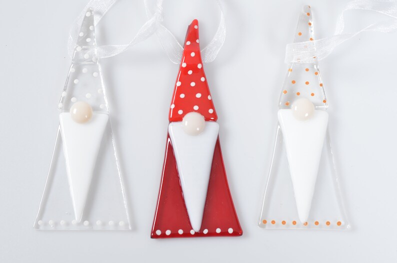 Handcrafted Fused Glass Art Christmas Gonk Etsy UK