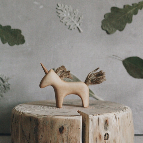 wooden unicorn toy