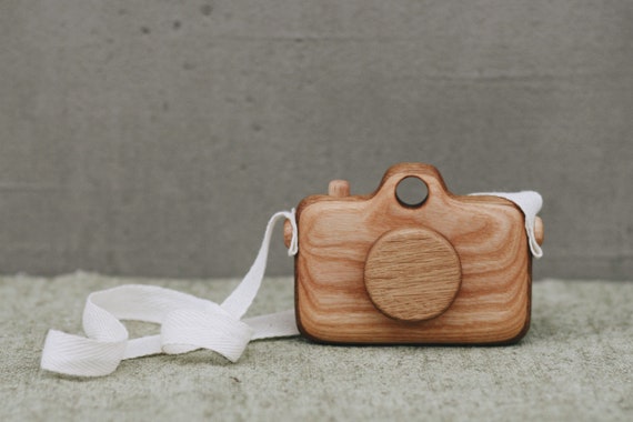 wooden camera toy