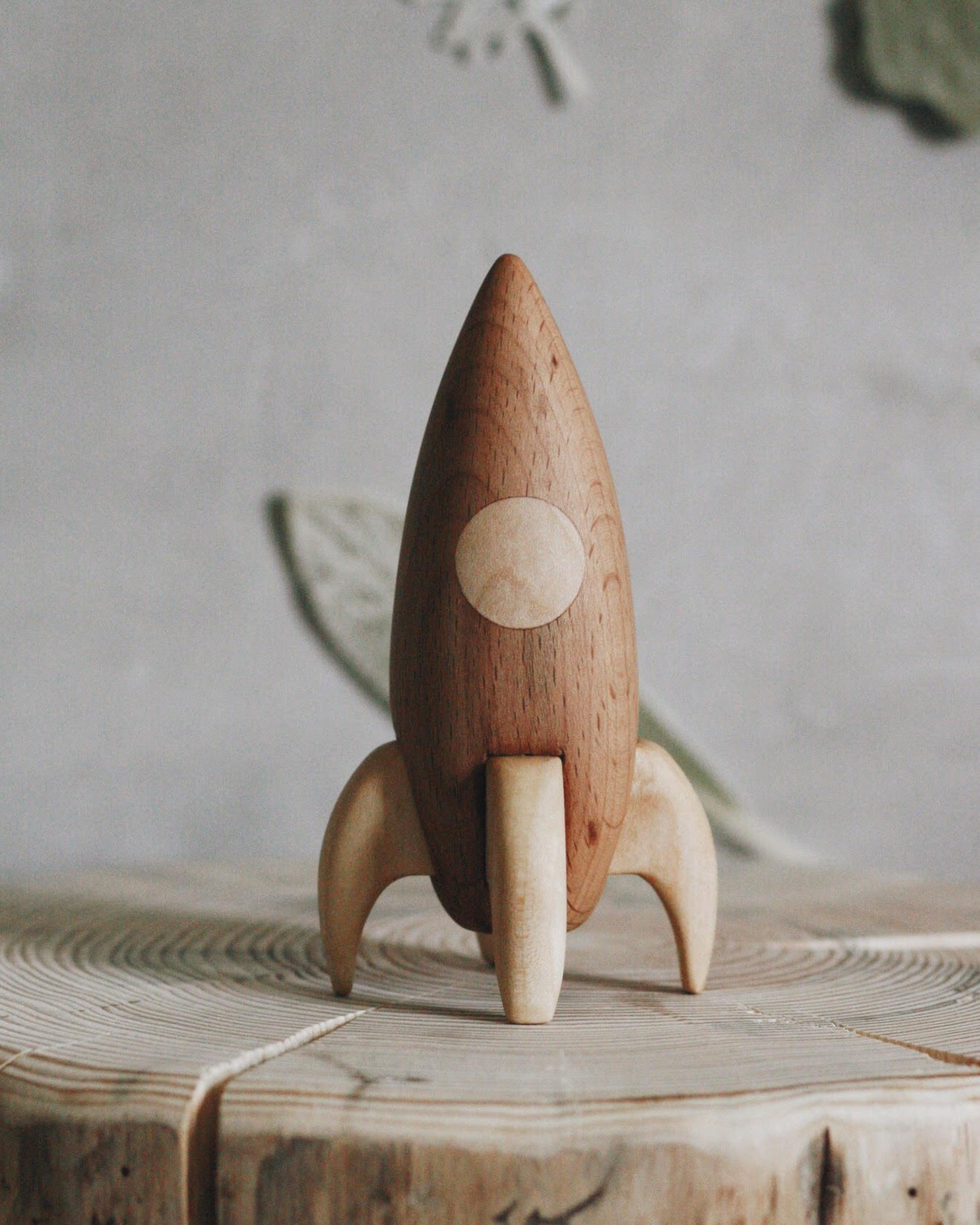Rocket toy wood rocket wooden toys Tateplota waldorf toy Etsy