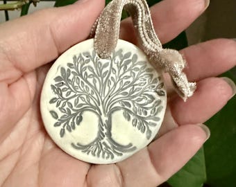 Handmade Ceramic Christmas Ornament | Little Tree Signed Pottery Gift