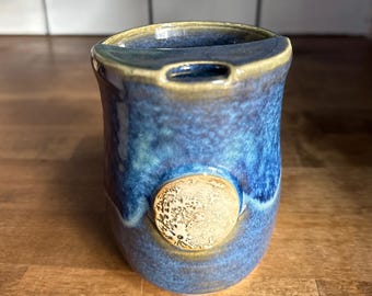 Handmade Pottery Ceramic Mug Tumbler | Blue Moon