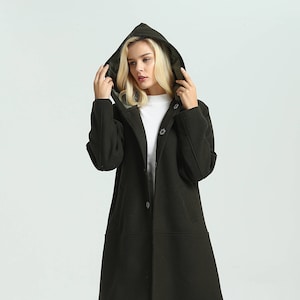 Women's hoodies leisure coat loose wool jacket long winter coats oversized outwear large size coat plus size coat custom made coat M20