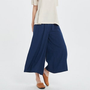 Women trousers wide leg loose soft casual loose Large Size Trousers customized Plus Size  pants linen trousers casual loose pants A117