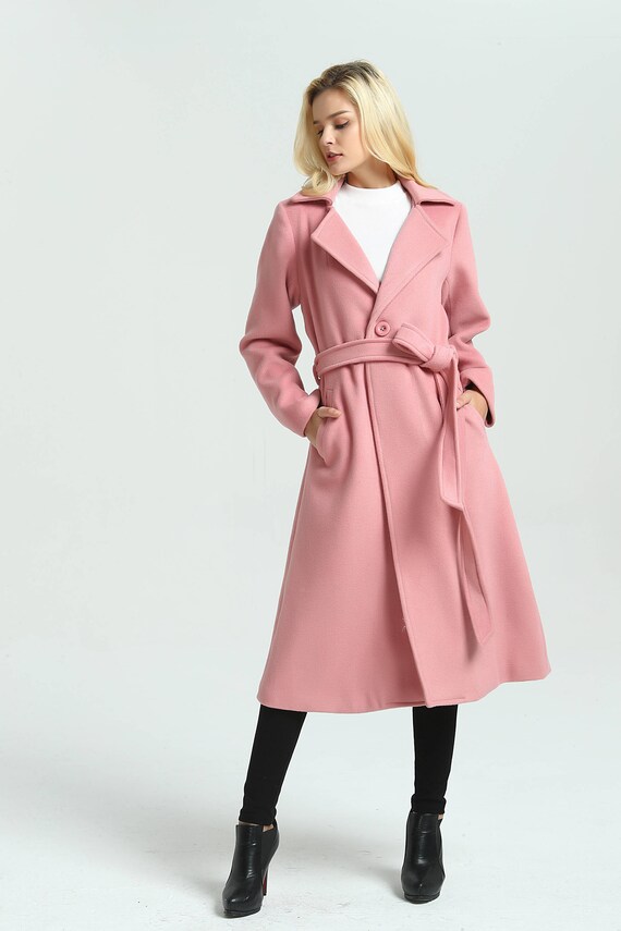 Women's Woolen Coat Long Sleeve Loose Wool Jacket Winter - Etsy