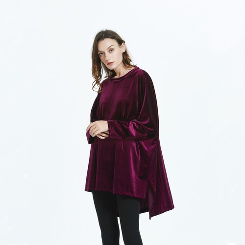 Women's Velvet Tops Long Sleeves Shirt Velvet Blouse Fall - Etsy