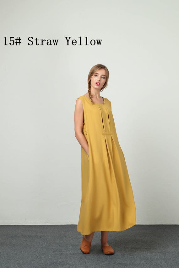 SALE 15 Straw Yellow Sleeveless Summer 