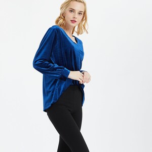 Long Sleeve Velvet T-Shirt