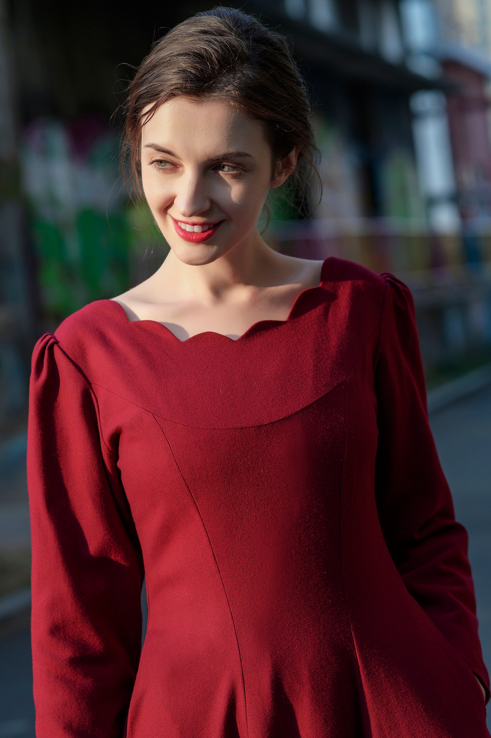 Wool Dress for Women Winter Maxi Wool Dress Retro Swing Dress Etsy