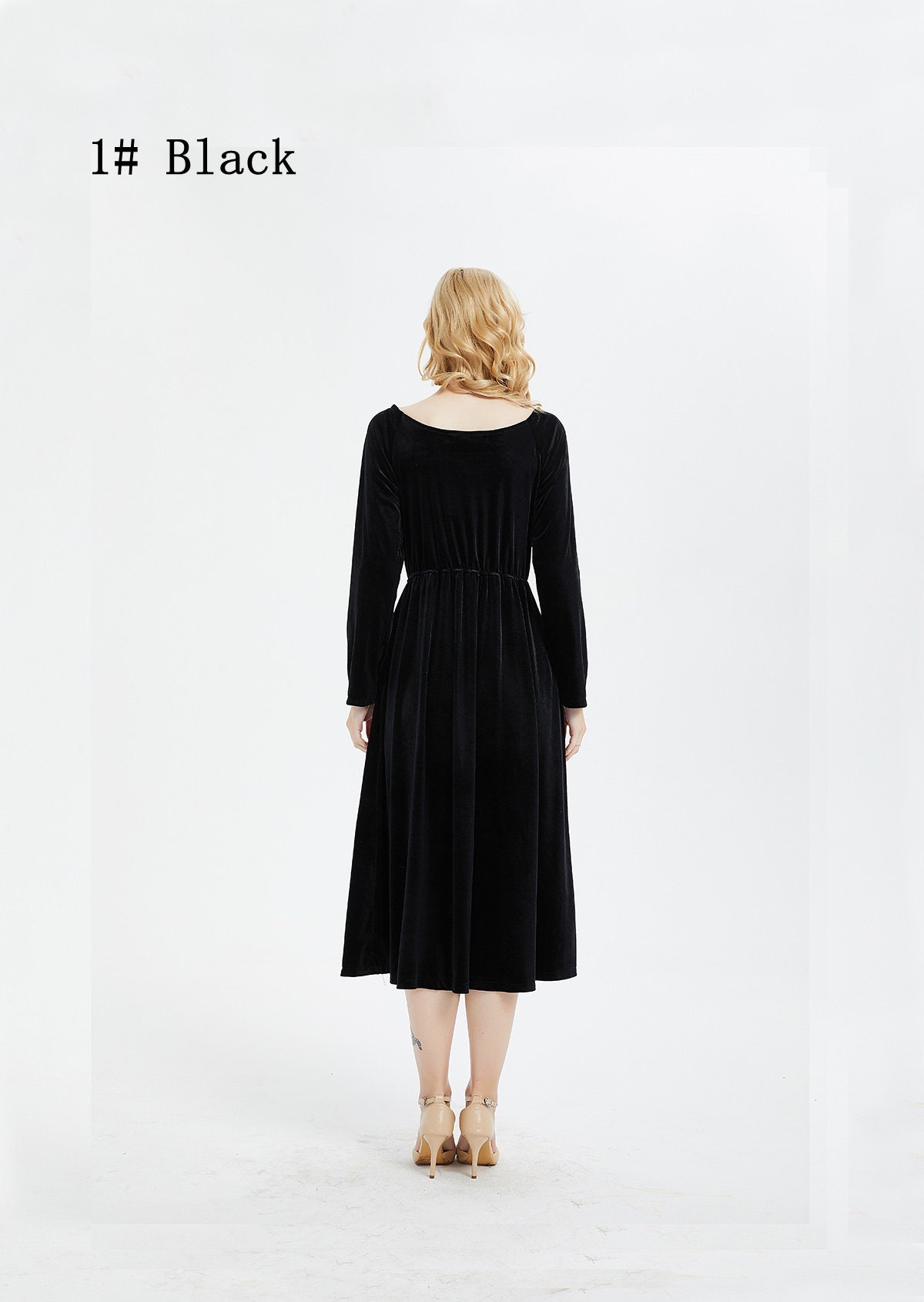 Women's velvet dresses Long sleeve Bridesmaid Velvet Dress Etsy