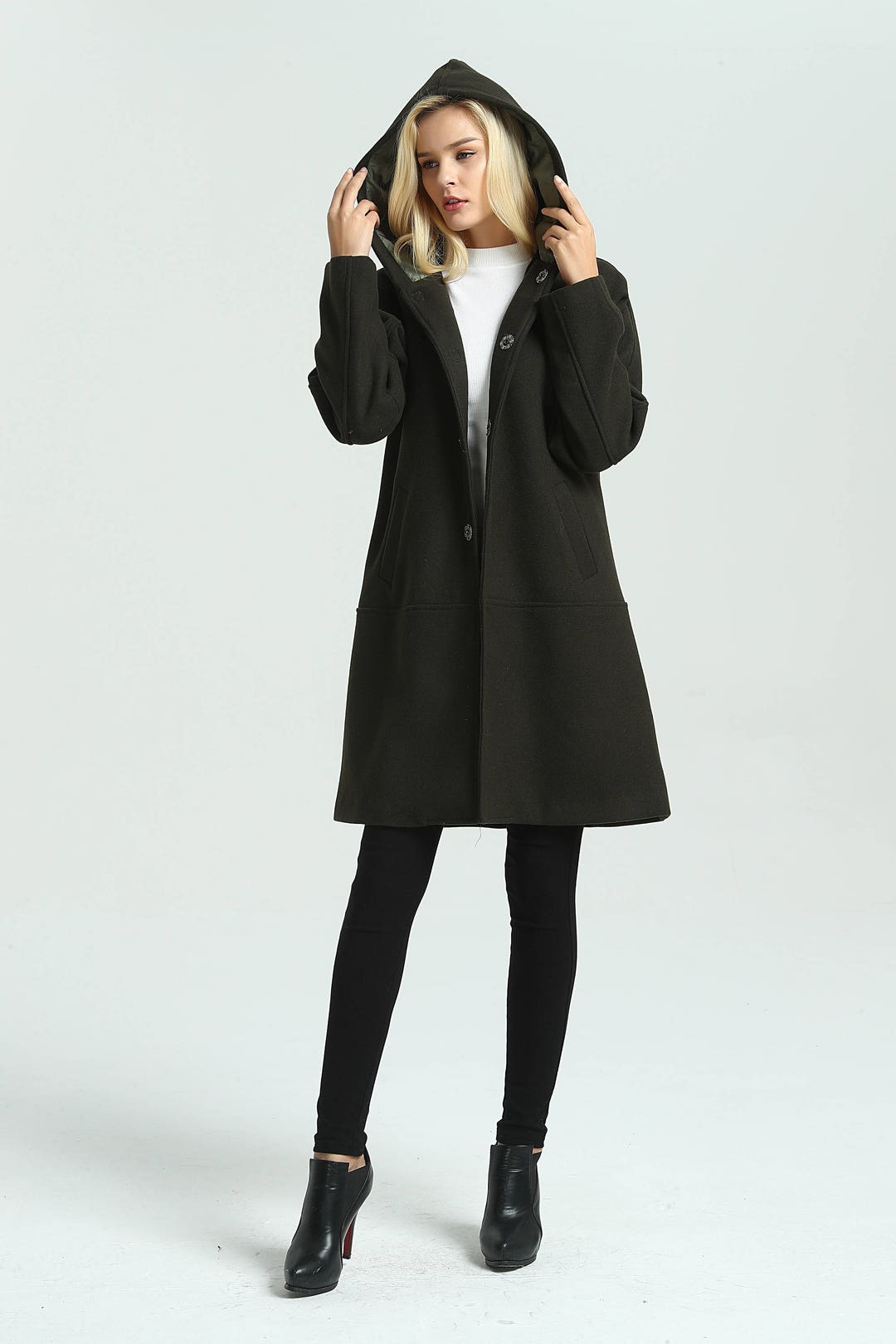 Women's Hoodies Leisure Coat Loose Wool Jacket Long Winter - Etsy