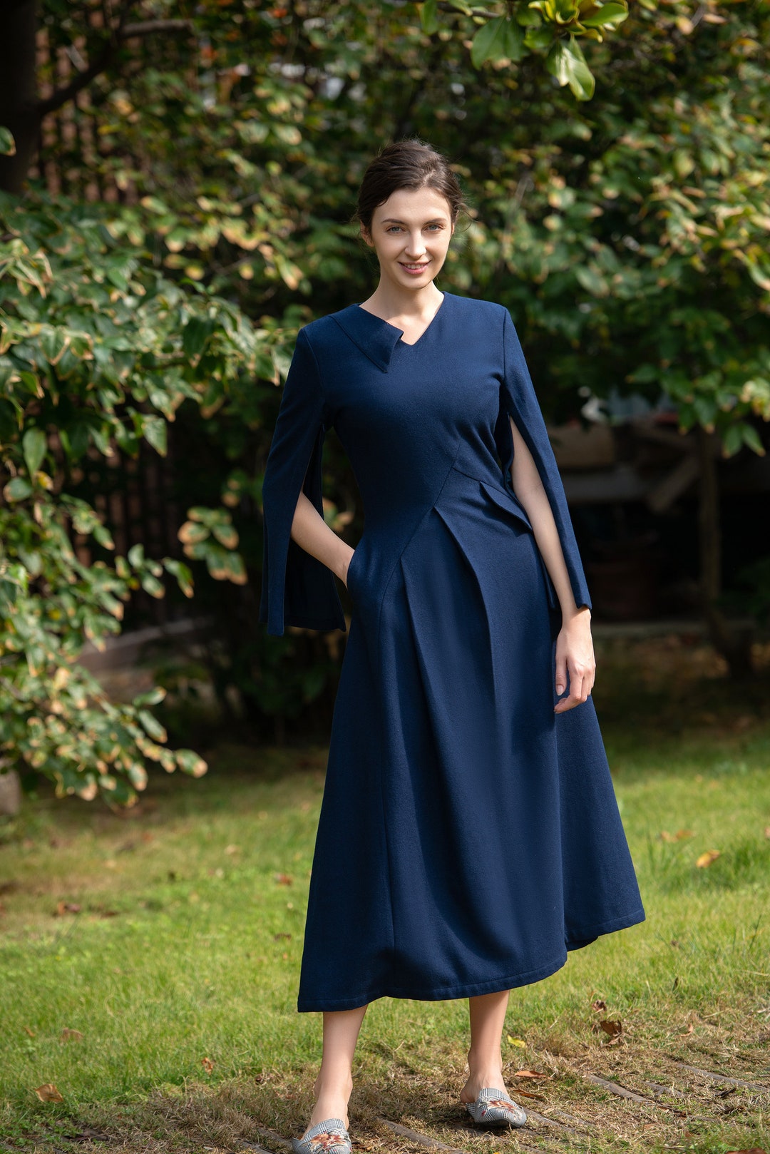 Women's Fashion Casual Long Sleeve Dress Woolen Dresses main image 0