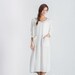 Long sleeve dresses with pockets linen cotton Oversize loose midi dress large size dress plus size linen kaftan dress linen clothing A12