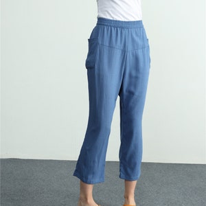 Linen Pants for women Linen trousers soft cotton pants wide legs pants high waisted trousers plus size pants loose trousers long pants 11 image 6