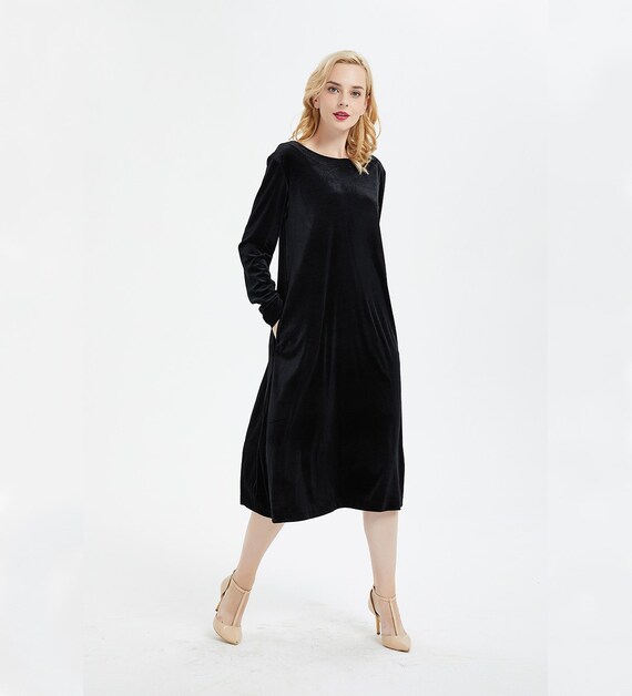 velvet linen dress