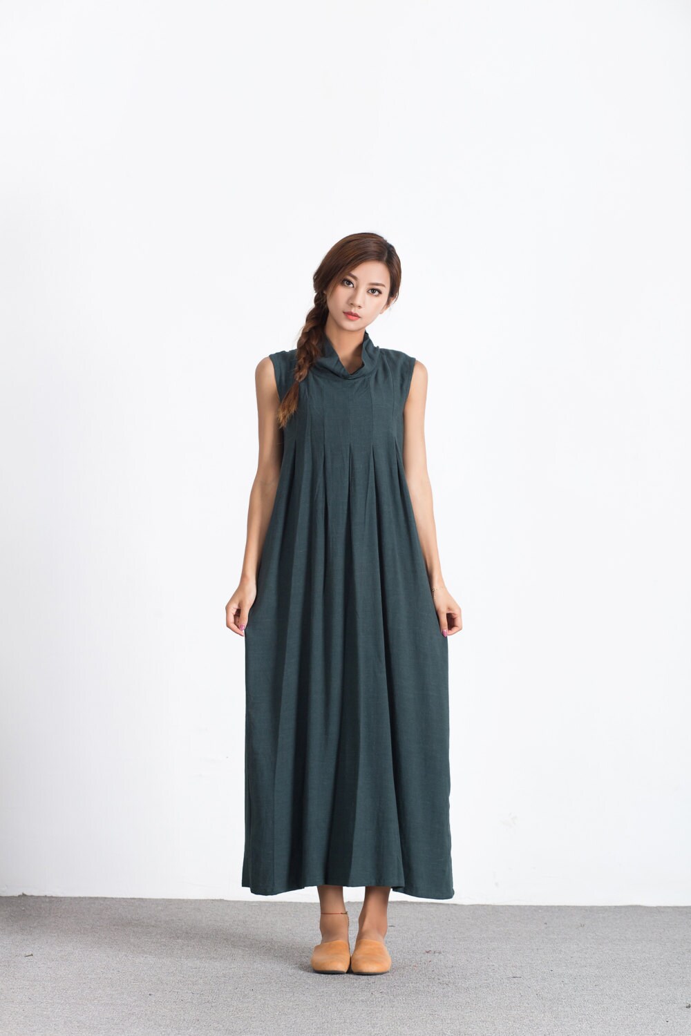 Women's Loose fitting maxi dress oversize cotton caftan Etsy