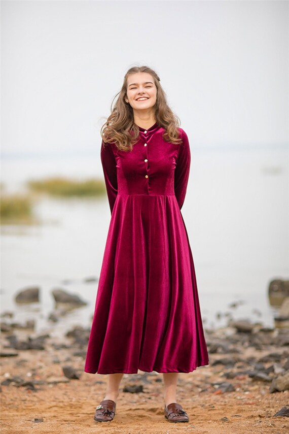 womens velvet dress