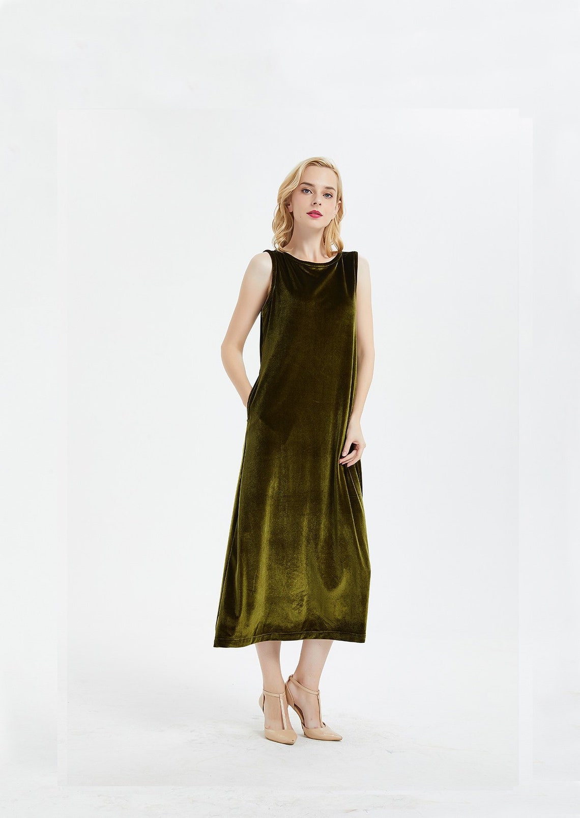 Loose Velvet Dress for Women