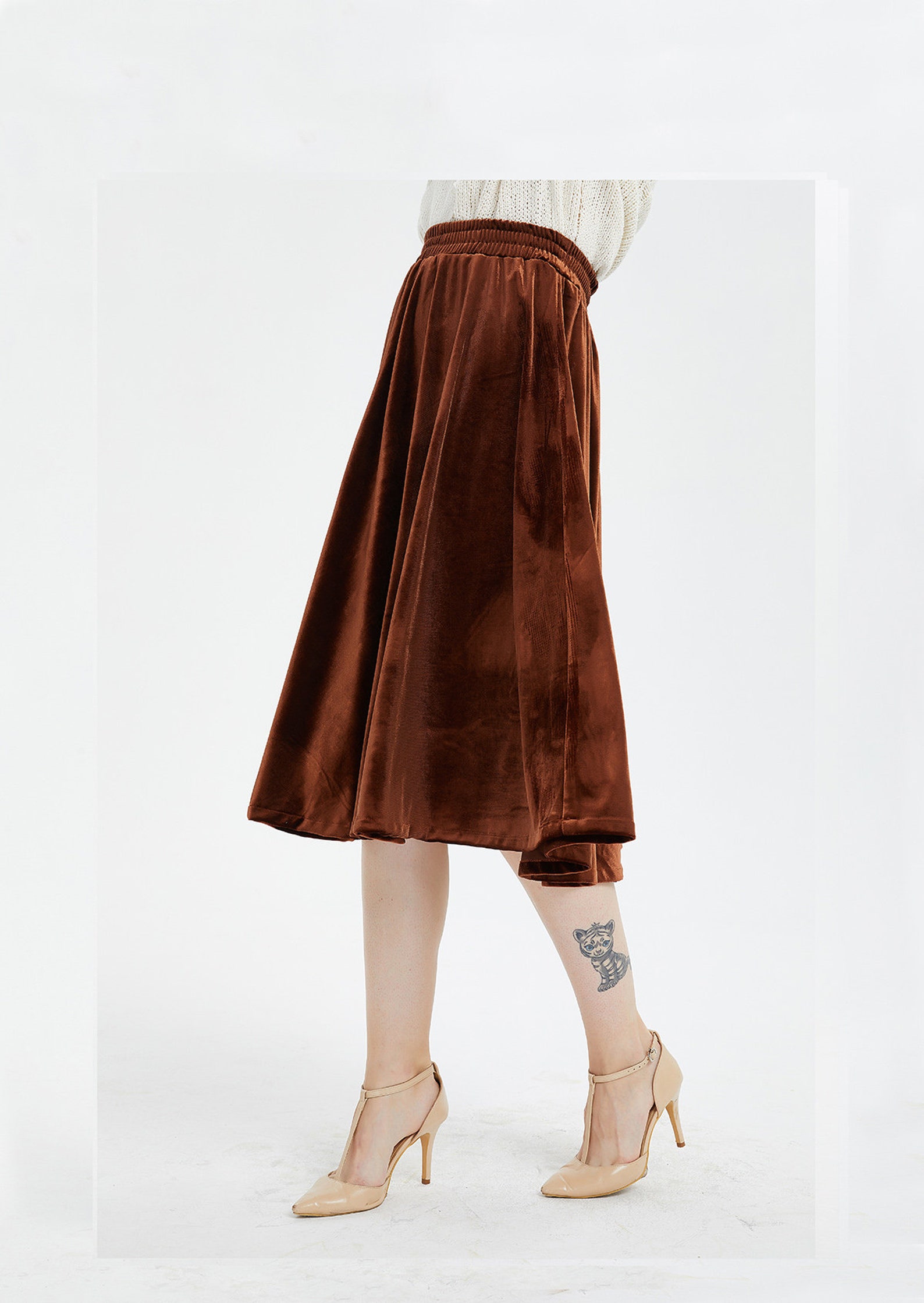Women's velvet skirt Umbrella skirt A-line Velvet Skirt | Etsy