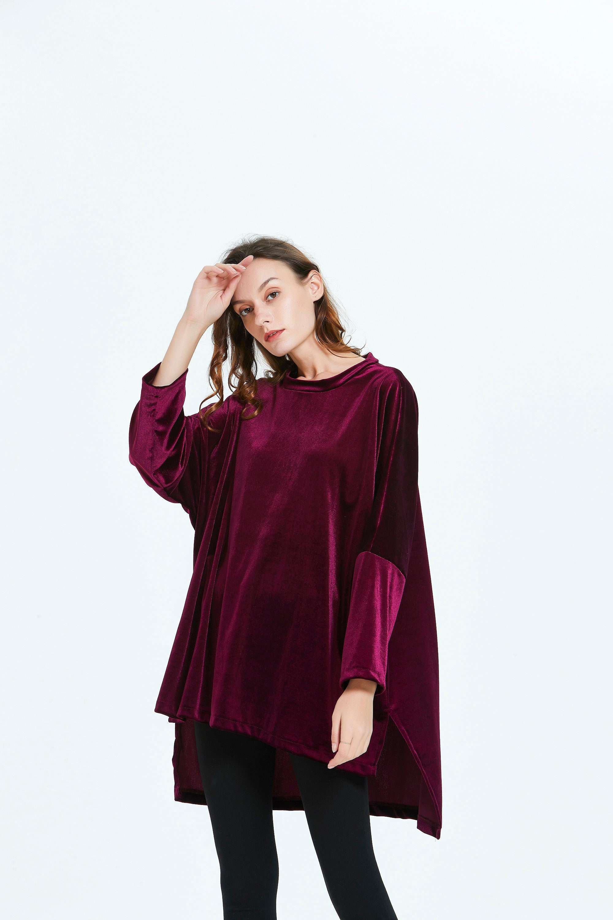 Long Sleeves Shirt Velvet Blouse Fall 