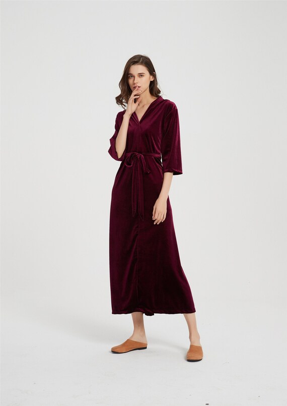 Plus size velvet wrap hotsell dress