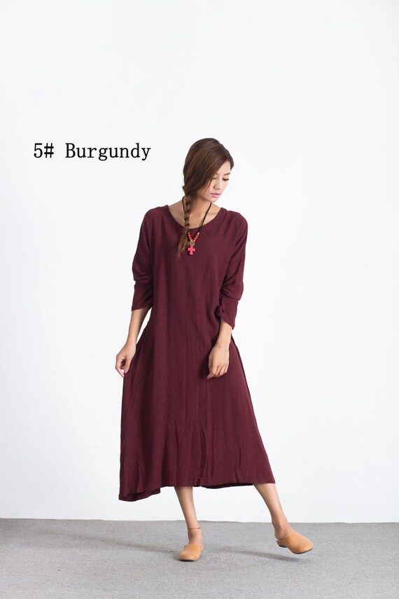 midi cotton linen dresses