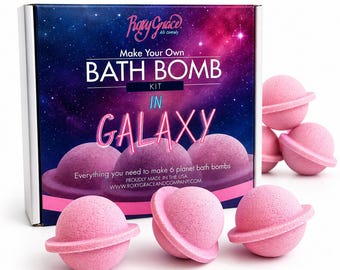 Space Bath Bomb Making Kit | DIY Planet Bath Bomb Kit | Space Gift for Kids