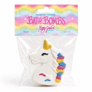 Hand-Painted Unicorn Bath Bomb | Natural Fruity Oils | Kids Gift