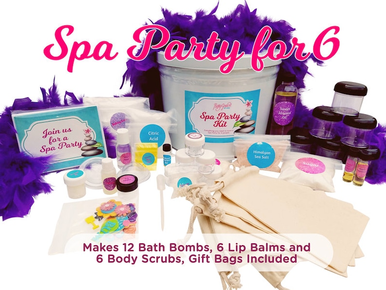 Spa Party Kit Spa Birthday Party for Six Etsy