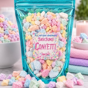 Bath Bomb Confetti Crumbles, Dye-Free, All Natural, 1/2 Pound