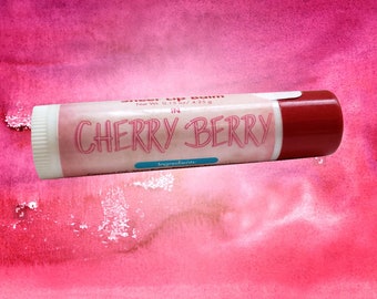 Lip Balm-All Natural Lip Balm-Cherry Berry Lip Balm-Lip Gloss-Chapstick-Chapped Lips-Natural Chapstick-Handmade Lip Balm