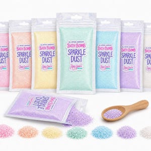 Bath Powder for Kids | Dye-Free Bath Powder | Sparkle Bath Dust | Sensory Bath Gift | Natural Bath Bomb Powder